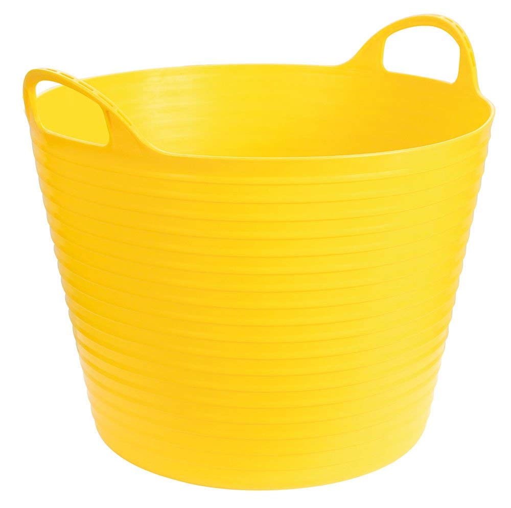 Kerbl FlexBag flexible trough, ca. 28 litre, yellow