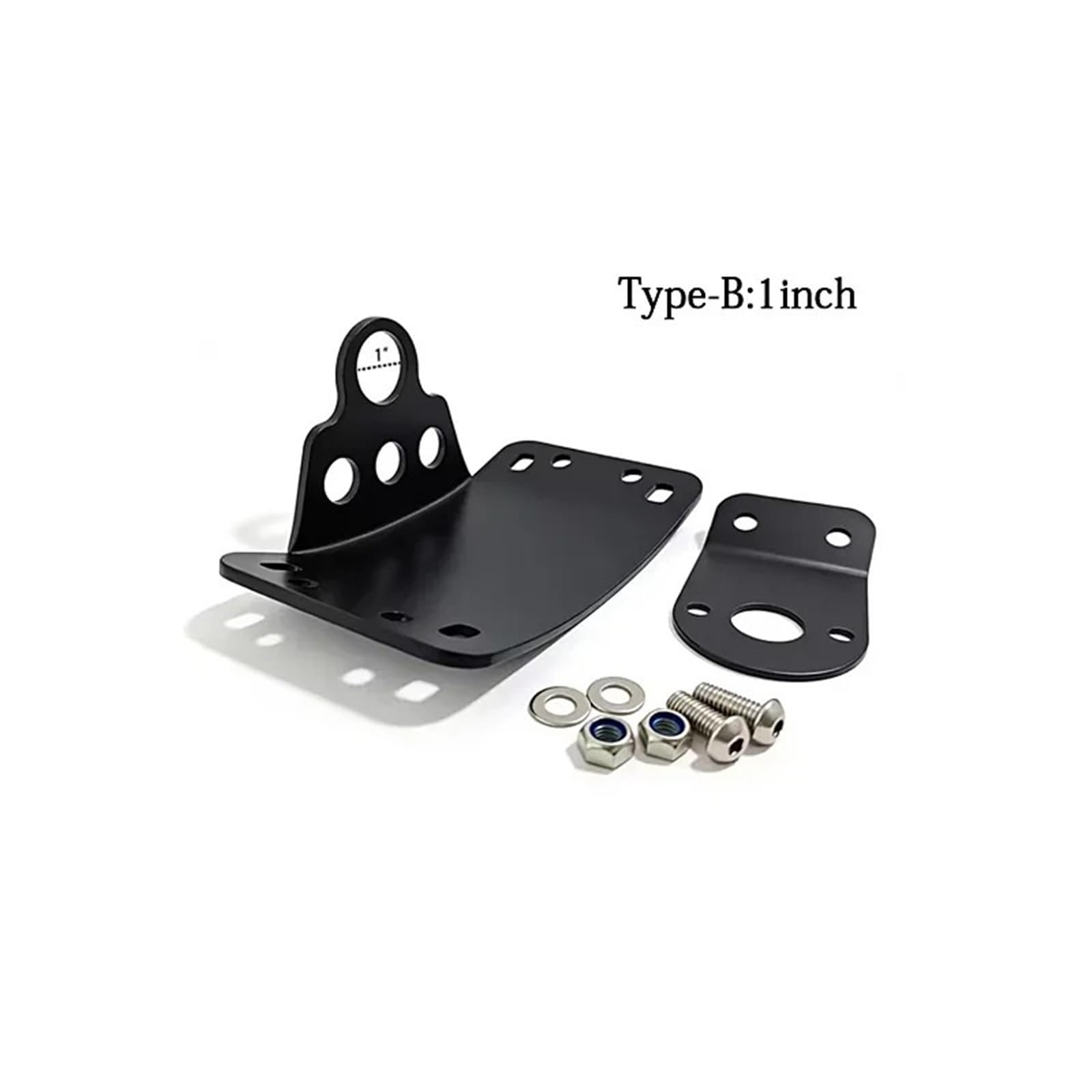 Ramki do tablic rejestracyjnych Pasuje do Bobber Sportster czarna stal solidna zakrzywiona mocowanie boczne zestaw wsporników tablicy rejestracyjnej do osi 3/4 "i 1"(Matte black-0.75inch)