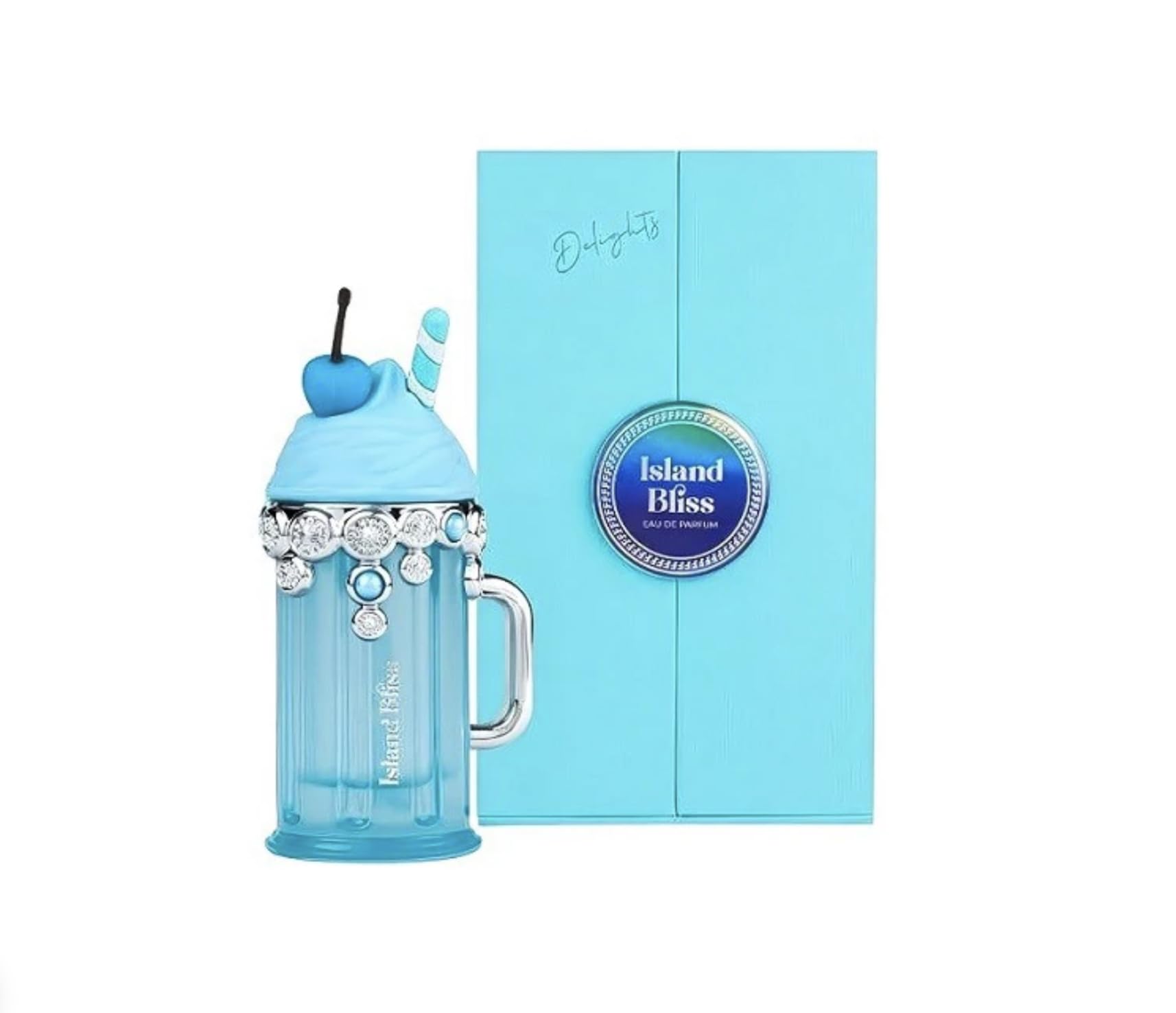 Perfume Island Bliss Eau de Parfum 100 ml, Perfume Árabe para Mujer de Larga Duración, Incluye Atomizador Recargable 5ML, Fragancia Tropical con Notas de Coco, Vainilla y Flor de Azahar (Island Bliss)