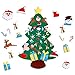 Produktbild Filz Weihnachtsbaum, 95 X 70cm DIY Weihnachtsbaum Dekoration mit 32Pcs Abnehmbaren hängenden Ornamenten,zum Aufhängen an der Wand, DIY Dekoration Hängend Dekor für Kinde