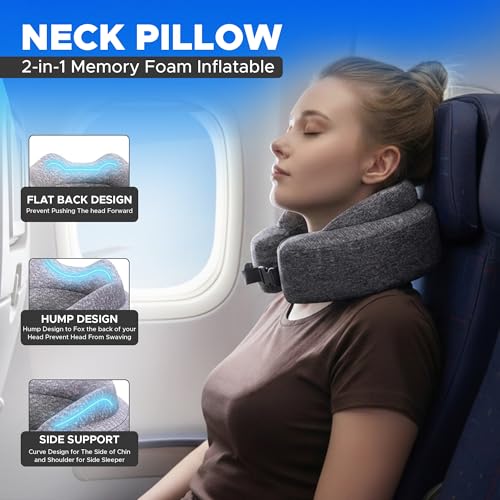 Almohada Inflable de Espuma Viscoelástica 24.9x24.9x10.9 cm miniatura 3