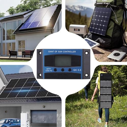 Controladores de carga para painéis solares,Controlador de carga solar Mppt, Regulador de painel sol