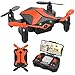 Mini Drone for Kids, RC Helicopter Portable Foldable Drone for Beginners RC Quadcopter w/One Key Take Off, Headless Mode, Altitude Hold, 3D Flip, 2.4Ghz 6-Axis Gyro, Mini Drone Great Gifts for Kids