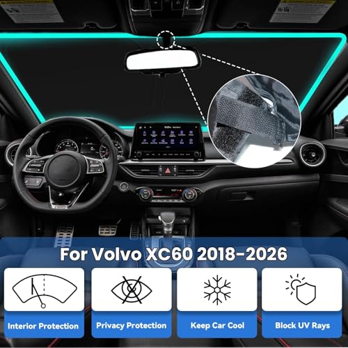 Image of Windshield Sun Shade Custom Fit for Volvo XC60 2018-2026