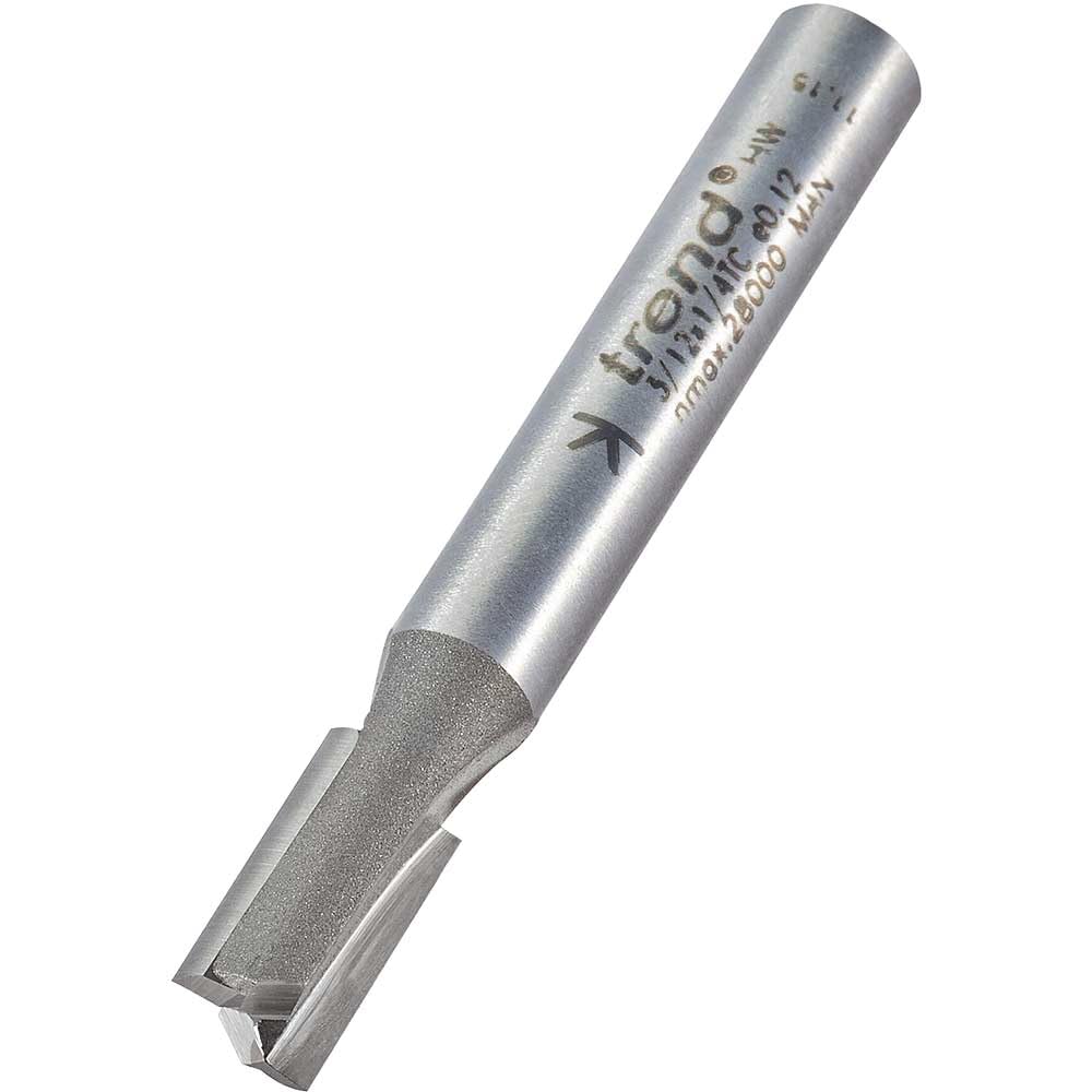 Trend Professional Two Flute Straight Router Cutter 6.3mm 11mm 1/4"