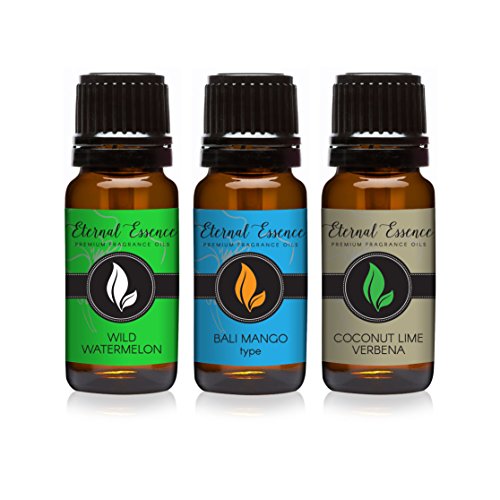 Image of Eternal Essence Oils - Trio (3) - Wild Watermelon, Bali Mango, Coconut Lime Verbena - Premium Fragrance Oils - 10ml