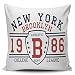 H.Slay Funda de cojín New York Brooklyn College League para sofá, Dormitorio, Coche, 45 x 45 cm