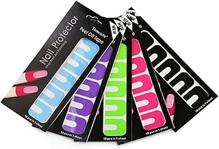 5 Sheet Disposable Peel Off Sticker Tape Manicure Tool Anti Overflow Wrap Nail Protector For Nail Art Painting, Gradients,...