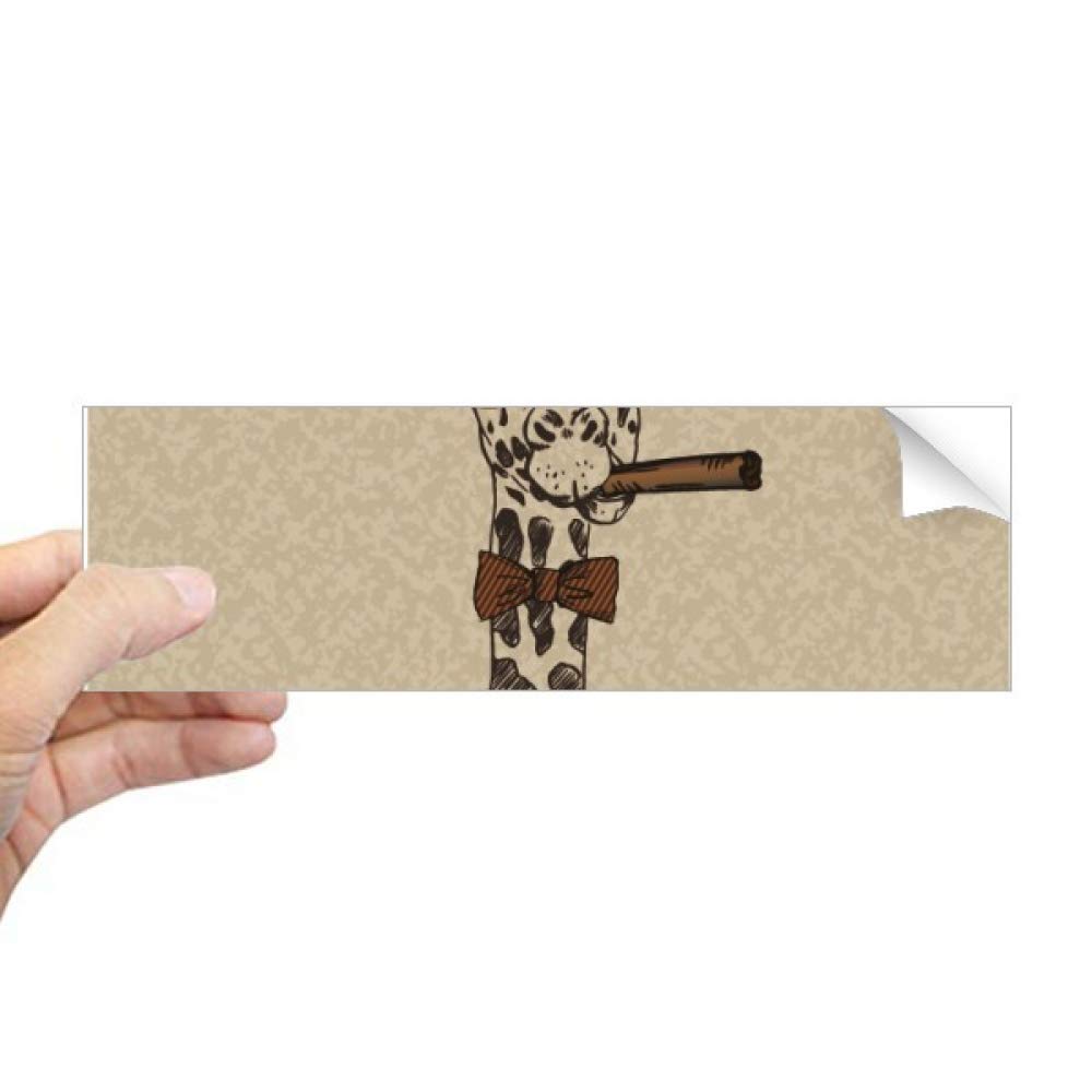 Autocollant girafe marron rectangulaire idéal pour embellir un carnet de notes