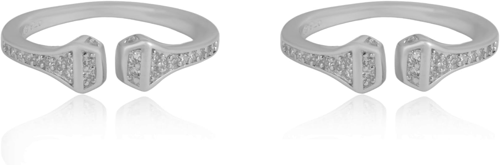 SILVIYA 925 Sterling Silver Little Luxury Toe Ring | Gift for Every Occassion | With Certificate of Authenticity and 925 Stamp | 6 Month Warranty