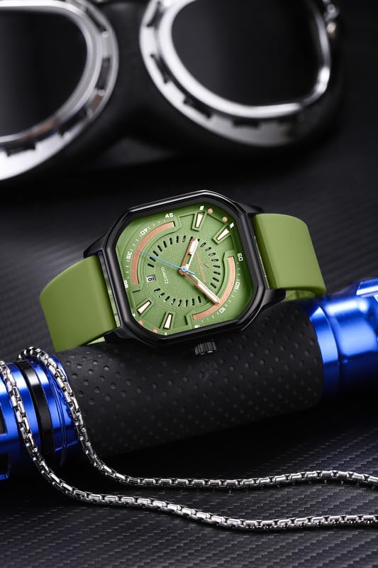 Image of Daniel Hechter Paris Rivoli Collection Modern Analog Watch for Men with Octagon Dial and Silicon Band-DHM1003