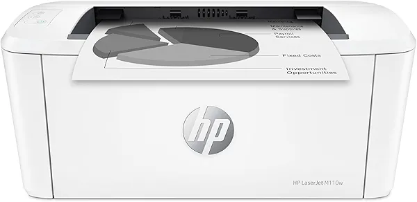HP LaserJet M110w Wireless Black & White Printer, Print, Fast speeds, Easy setup, Mobile printing, Best-for-small teams