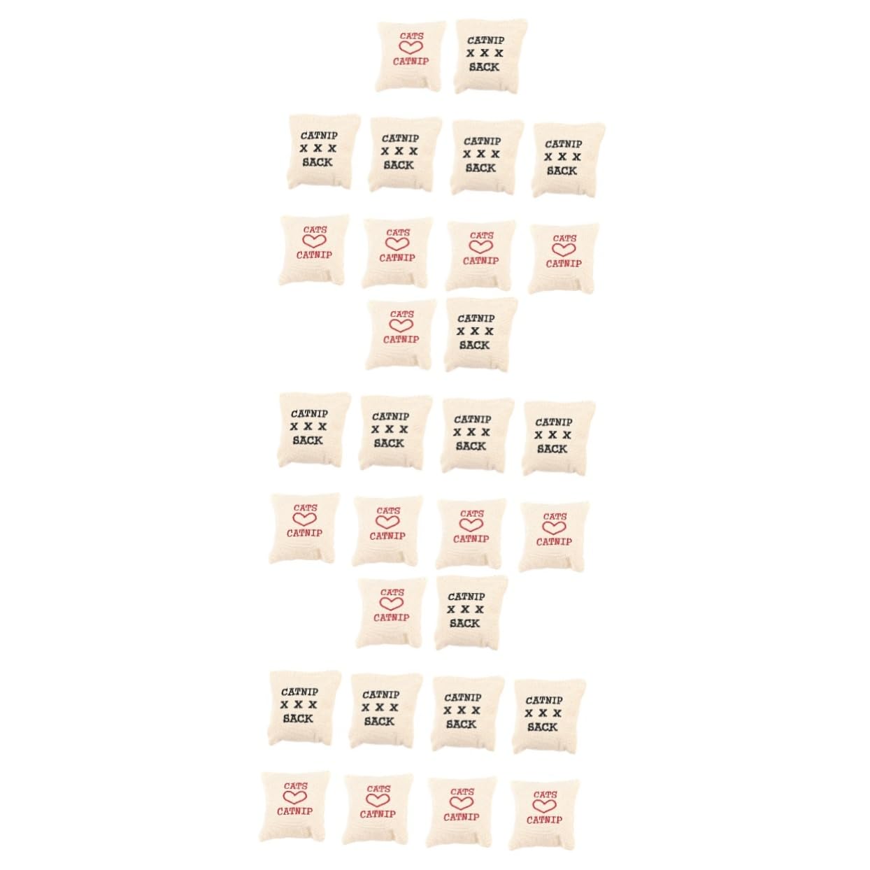 Beaupretty 30pièces Jouet Cataire pour Chat De Toile Rempli De Coton Accessoire Ludique pour Animaux Plusieurs Styles