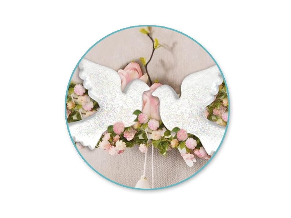 Oasis Supply, High Density Poly Foam Shapes | for DIY Crafts, Art, Party Decor | Nature Theme | Polyfoam - 2 Doves 6 1/4