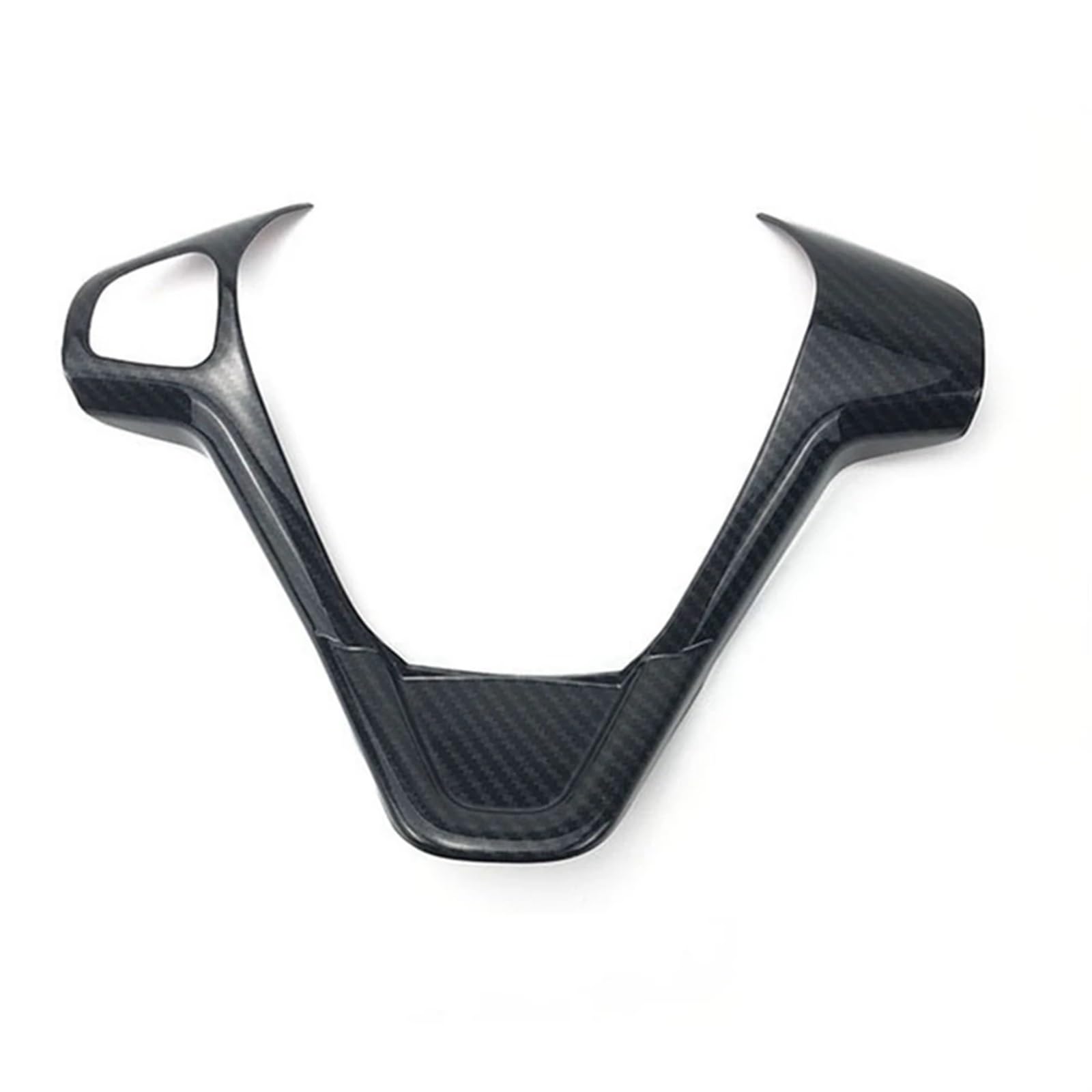 Car Carbon Fiber Steering Wheel Panel Cover Trim Frame Sticker, for Ford, For Fiesta MK7 2009-2017, for Ecosport 2012-2017 Steering Wheel Emblem Sticker Mk7