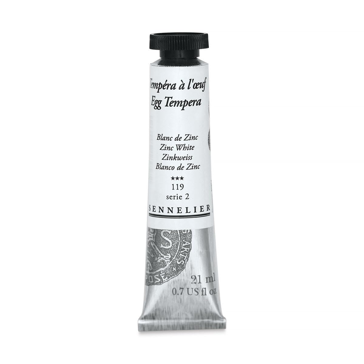 Sennelier White : Egg Tempera : 21Ml Tube Zinc