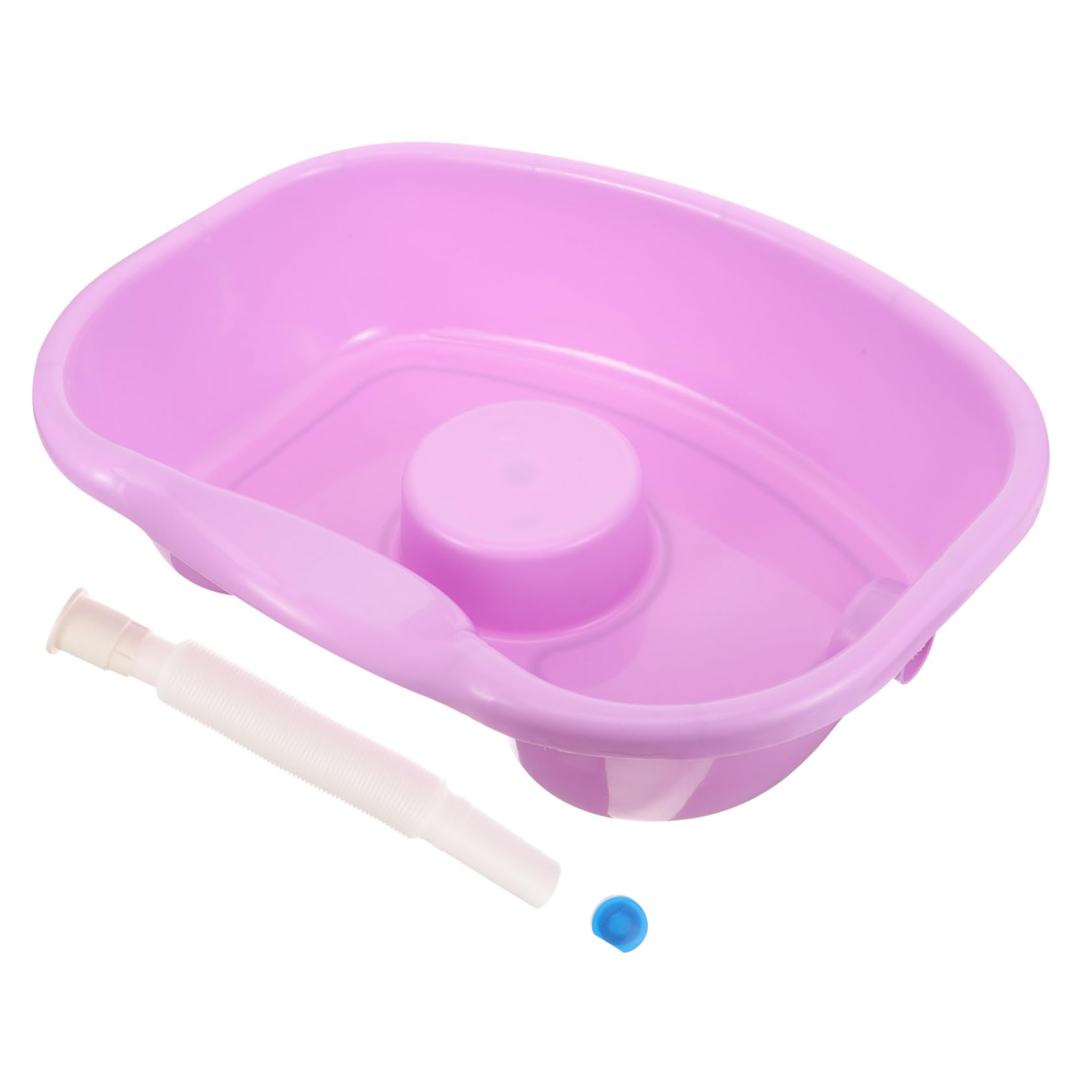 Lavatesta Posizione del Collo Comoda in Plastica Portatile, Bacinella per Lavare Chioma a Letto per Anziani e Malati, Uso Domestico