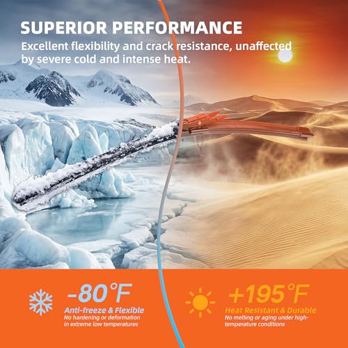 Image of Silicone Wiper Blades 22 inch + 22 inch Automotive Replacement Windshield Wiper Blades for Chevrolet Silverado 1500 2500 2500HD 3500 2008-2013 Tahoe 2013-2007 Wipers for Front Windshield(Set of 2)