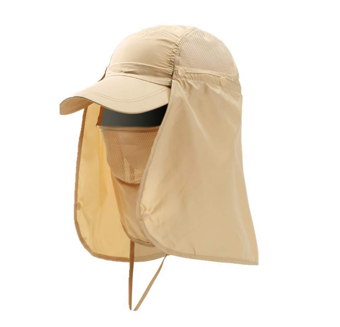 Wide Brim Sun Hat with Detachable Face Neck Flap Fisherman Hat with String Outdoor UPF 50+ Sun Protection Hat Quick Dry Fishing Hats for Men Women Sun Baseball Cap Bucket Hat for Camping Hiking Travel