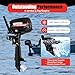 4-Stroke HANGKAI 6.5HP Outboard Motor Gas Powered, 123CC Fishing Boat Engine Outboard Motor Engine for Inflatable Boat Kayak Canoe Sailboat 5000-6000r/Min