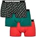 Produktbild Urban Classics Herren Organic X-Mas Boxer Shorts 3-Pack Boxershorts, Nicolaus AOP+treegreen+popred, 4XL