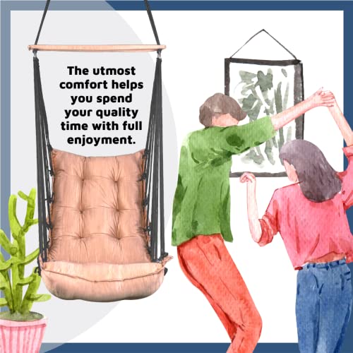 Curio-Centre-Cotton-Swinging-Hammock-Hanging-Swing-ChairHammock-Swing-for-Adults-Kids-Swing-for-Indoor-Outdoor-Garden-PatioDurable-Portable-JhulaSwing-for-Home-Copper