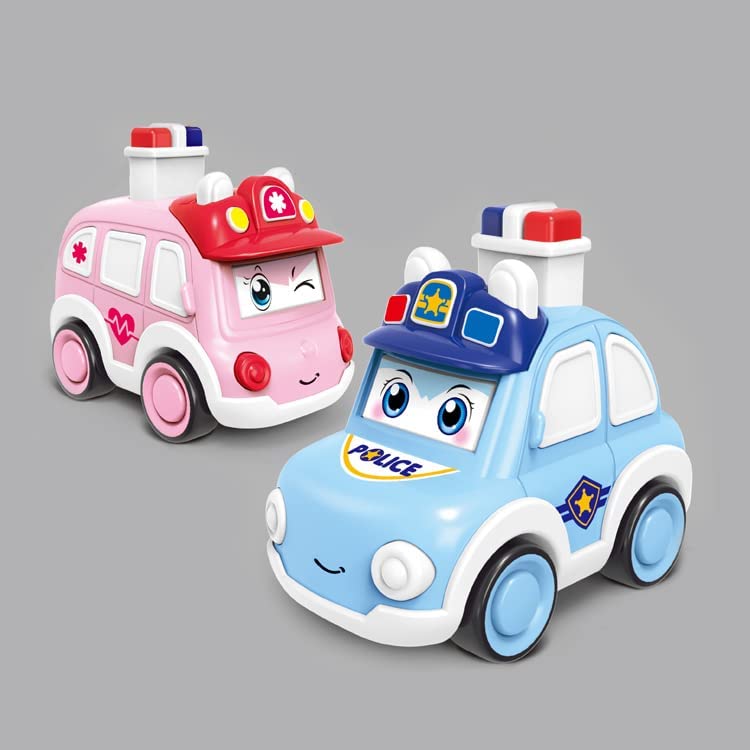 JUGUTEE Children Press Inertial Police car Ambulance car face Changing car for Kids. (Pack of 2) (Police car and Ambulance) (B0B944RM44) Amazon Price History, Amazon Price Tracker