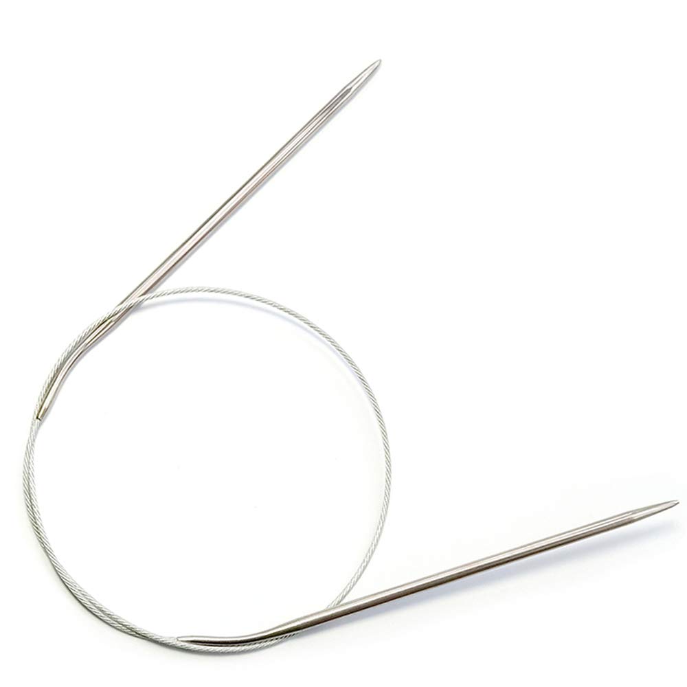 Kit Aiguilles Circulaires 80cm 11 Tailles - Acier Inoxydable Avec 73 Outils De Tricot, Tailles 1,5 à 5 Mm
