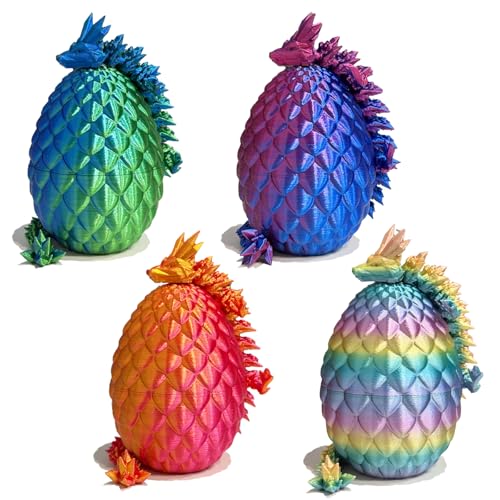 KyooteLfv 3D Printed Dragon Fidget Toy - Articulated Dragon Egg Surprise for Adults