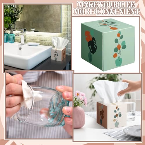 Image of Fourluoo 12 Pack Facial Tissue Cube Boxes, 600 Sheets 3 Ply