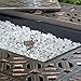Onlyfire 10 pounds Fire Glass for Propane Fire Pit and Gas Fireplace, 1/2 Inch Reflective Firepit Glass Rocks for Fire Pit Table and Fire Bowl, High Luster Platinum