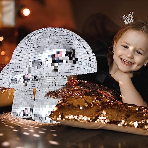 Mirror Disco Balls,Freestanding Mushroom Disco Ball Party Mirror Ball For Stage Light Effect (4.7 Inches) #TOP6