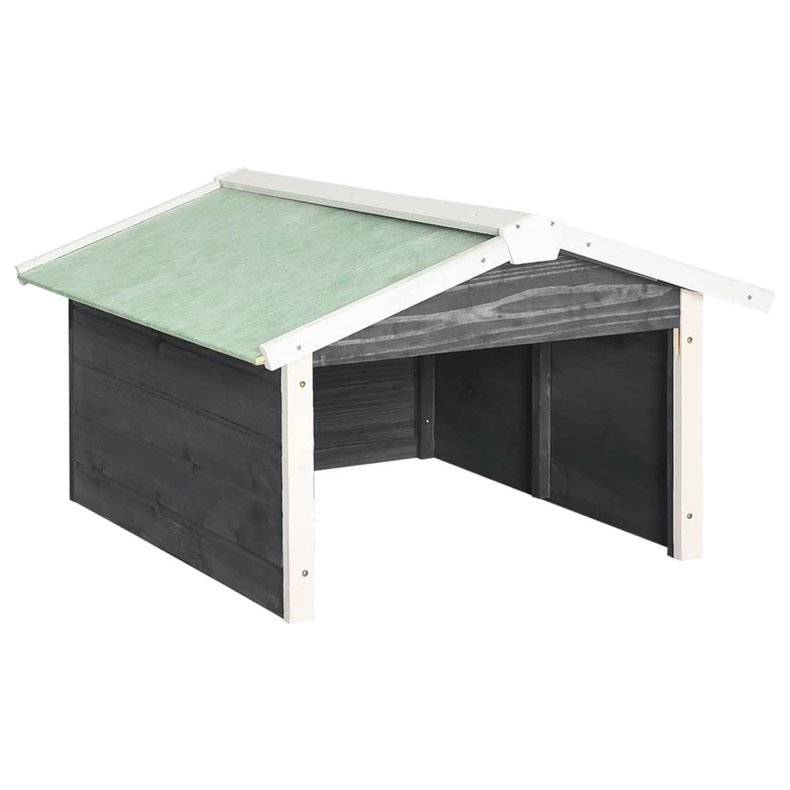 Tidyard Abri Robot Tondeuse Bois - Protège de la Pluie et des UV - Design Rustique - 72x87x50 cm