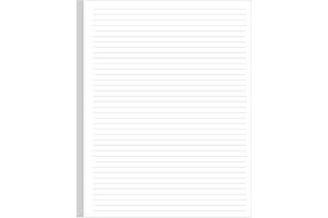 Unpunched, No-Holes Lined Paper: 100 Sheet Pad, Ruled Filler Paper, 100gsm InkBleed Proof