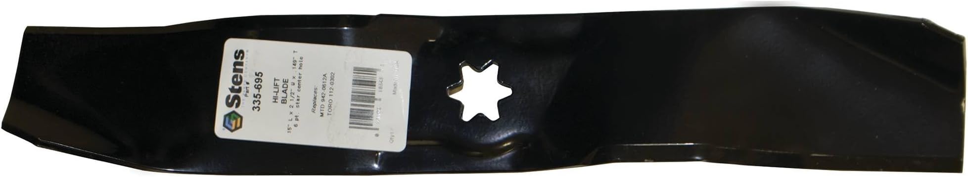 Stens 335-695 Blade, Replaces Mtd 742-0612A 942-0612A 742-0612 942-0612