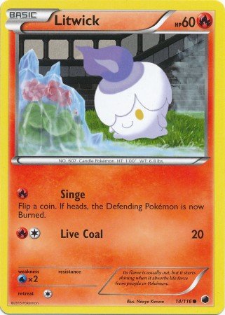 Amazon.co.jp: Pokemon - Litwick (14/116) - Plasma Freeze
