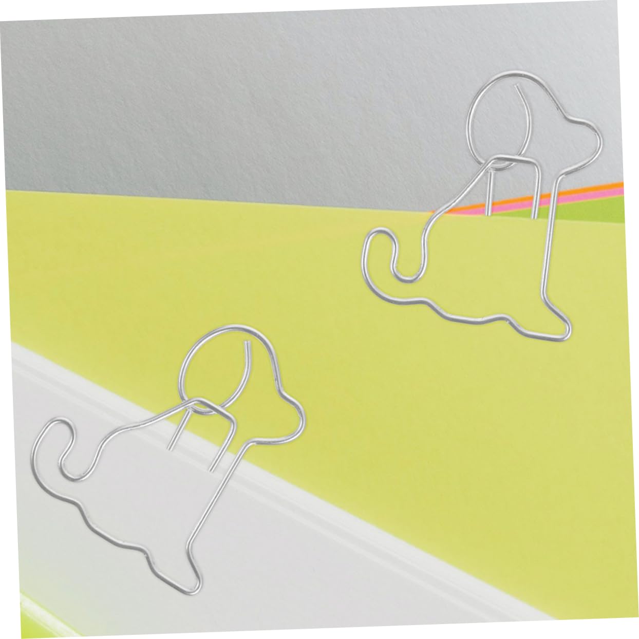 Amosfun 500pezzi Graffette Metalliche Forma Di Cane Piccole Graffette Carine Per Ufficio e Uso Domestico Accessori Creativi Per Documenti e Segnalibri