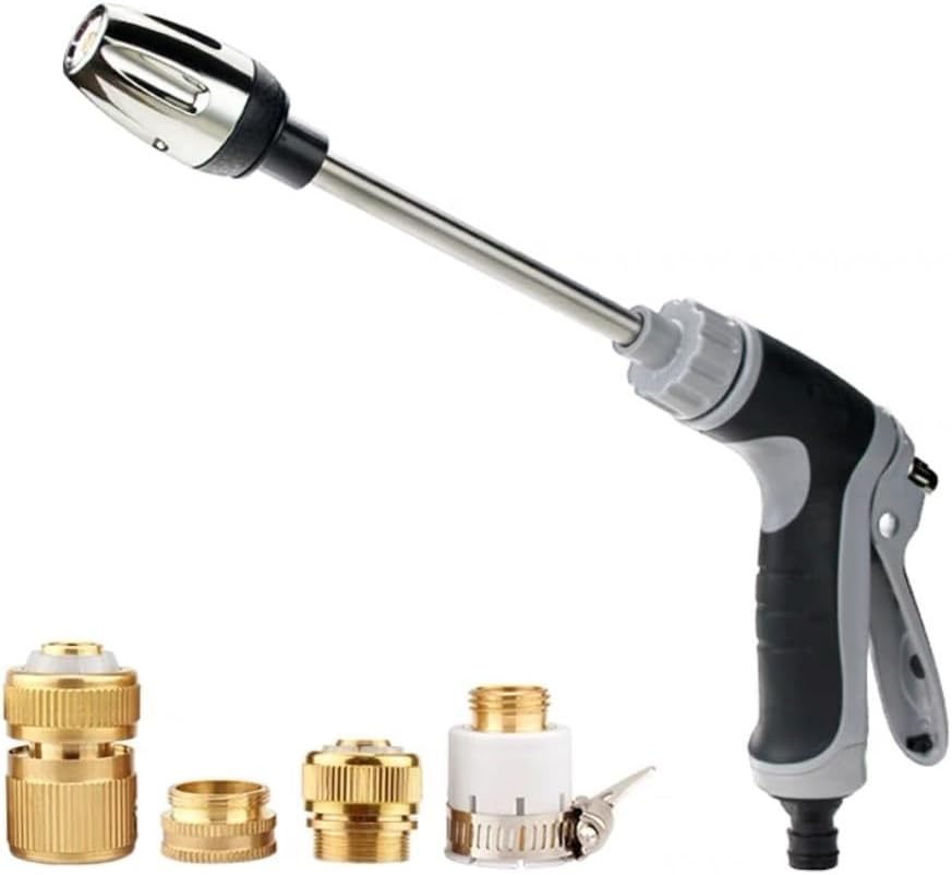 hose spray gun,Universal Car Washing Kit High-Pressure Water Gun for Garden Watering Hose Nozzle Sprinkler Car Cleaning Wash Machine Foam Water Garden Sprinkler