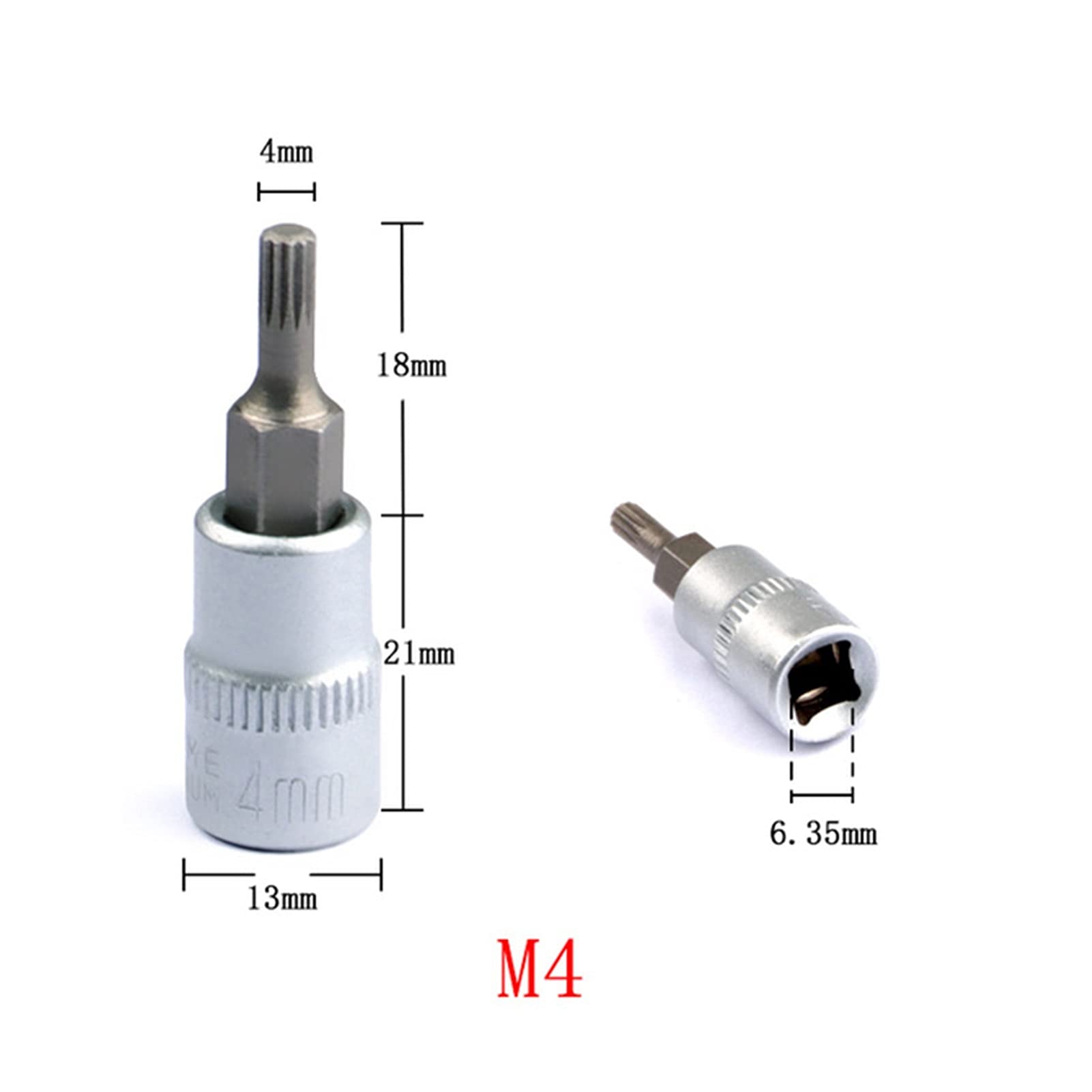 Zestaw 8 bitów Torx ze stali nierdzewnej M4/M5/M6/M8/M10/M12/M14/M16 z gniazdem na kartę żelazną do klucza nasadowego z grzechotką i uchwytu wiertarskiego
