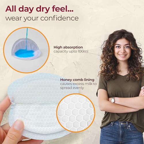 Image of LuvLap Ultra Thin Honeycomb Nursing Breast Pads, 36pcs, Disposable Maternity Pads, Highly Absorbent & Soft, Discreet Fit Breastfeeding pad, New Resealable Pack (Pack of 4)