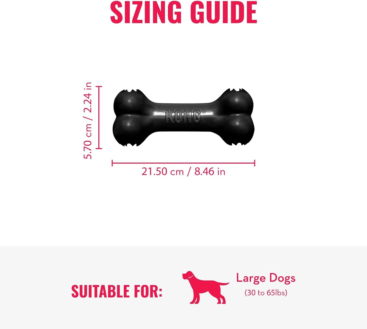 KONG Extreme Flyer & Extreme Goodie Bone - Supports Healthy Exercise - Soft Disc & Stuffable Dog Chew Toy - Durable Flying Disc Toy with Rebound - Durable Rubber - for Large Dogs