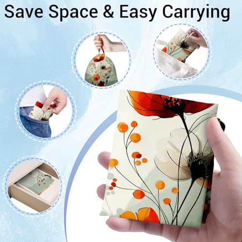 Image of Abstract Poppy Flower Grip Bag for Gymnast Lightweight Gymnastics Drawstring Athlete Outdoor Bag