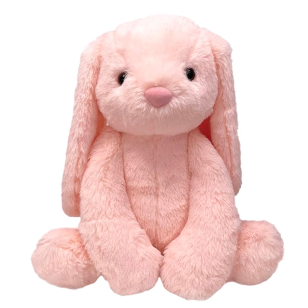 Long Ear Peach Bunny Soft Toy | Stuffed Animal Plushie Cute Huggable Rabbit | Kids Toys for 2-5 Years Boys & Girls | Teddy Bear Doll Gift for Girlfriend, Birthday, Christmas, Valentine Day
