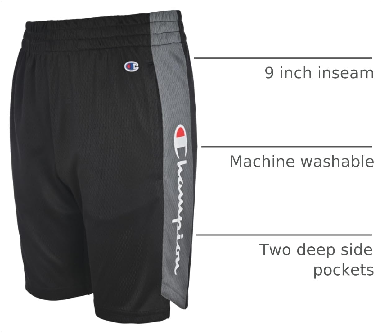 Champion Boys Shorts Athletic Mesh Basketball Shorts for Boys