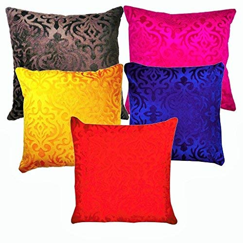 Buy BeliveMe Amazon Cushion Covers Multicolour Velvet Cushion Covers