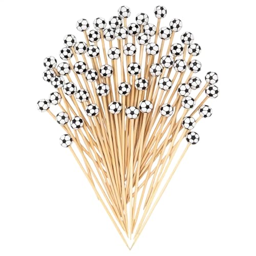 Food Picks, Baseball & Soccer Cupcake Picks, 100-Piece Decorative Sandwich Skewers, Easy To Use Fun Party Decorations For Holida