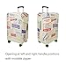 WUJIAONIAO Travel Luggage Cover Baggage Suitcase Cover Protector Skins 18-32 Inch (Stamp pattern A13, XL (for 29-32 inch luggage))
