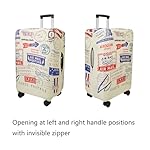 WUJIAONIAO Travel Luggage Cover Baggage Suitcase Cover Protector Skins 18-32 Inch (Stamp pattern A13, XL (for 29-32 inch luggage)) - Image 3