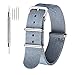 CIVO Watch Bands NATO Premium Ballistic Nylon Watch Strap Stainless Steel Buckle (Smoke Grey, 20mm)
