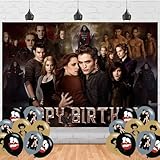 Karg 5ft x 3ft Birthday Party Backdrop, Includes 18 Pcs Balloons, Movie Themed, Black